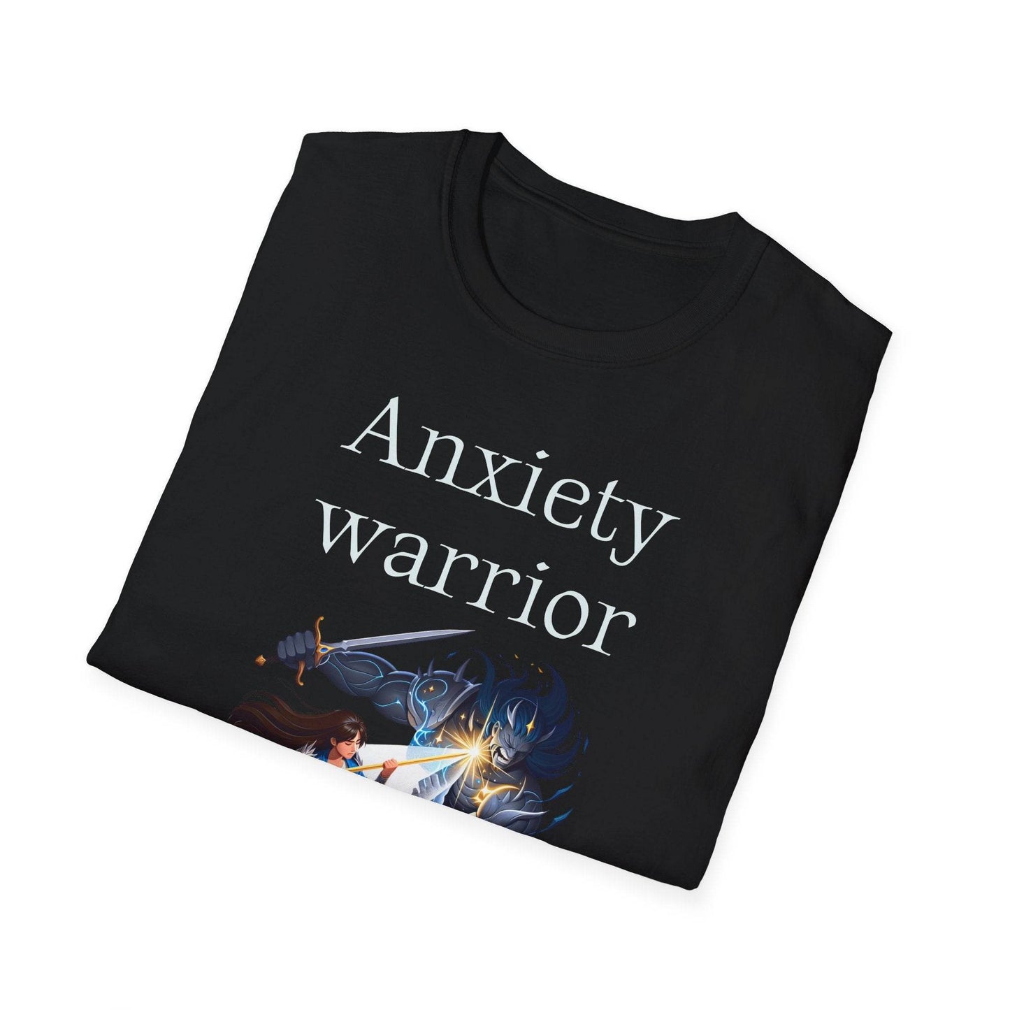 Anxiety Warrior Unisex Softstyle T-Shirt - What's Your Battle? - The Dreamer's Bookshop.