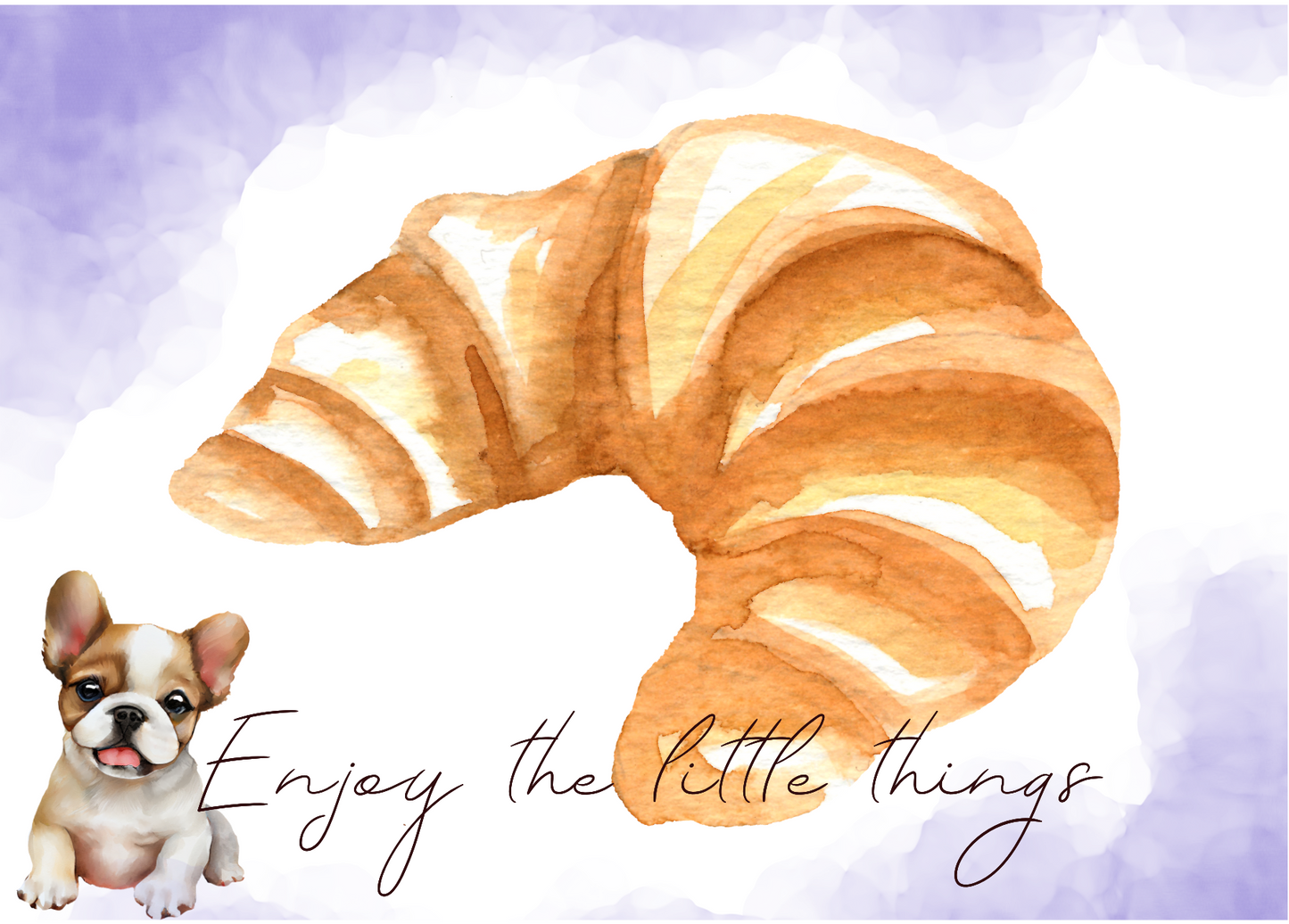 The Dreamer's Bookshop "Croissant" Enjoy Little Things Card - The Dreamer's Bookshop.