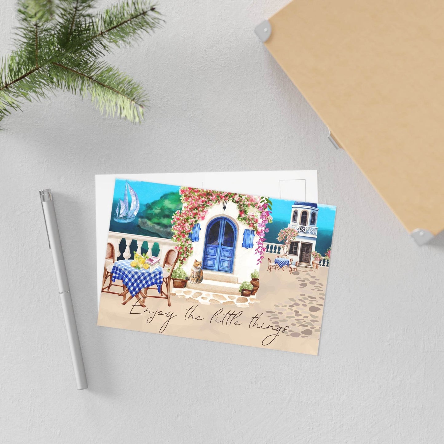 The Dreamer's Bookshop "Greek Lunch" Enjoy the Little Things Card - The Dreamer's Bookshop.