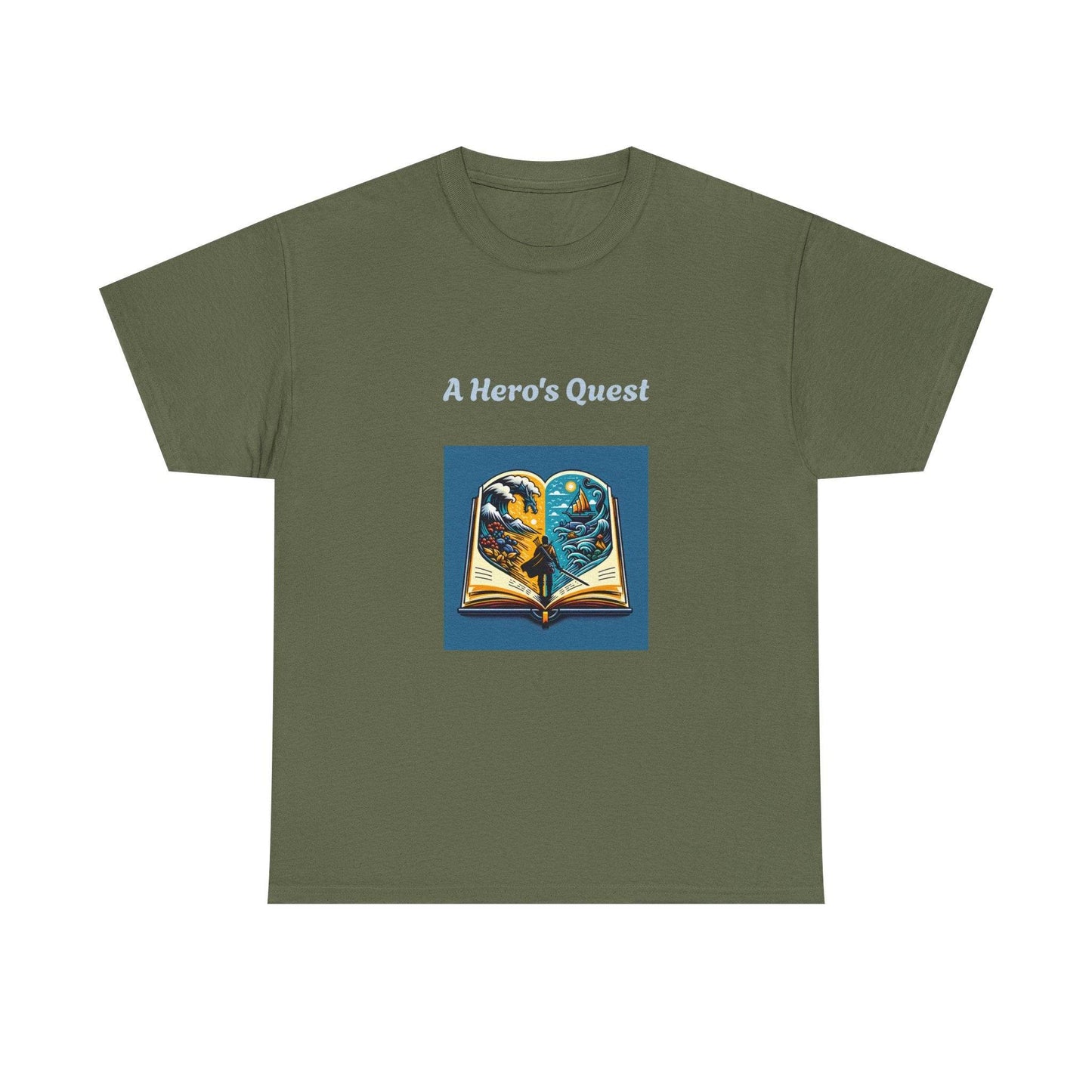 Adventure - Graphic Tee - Unisex Heavy Cotton T-Shirt - Hero's Quest - The Dreamer's Bookshop.
