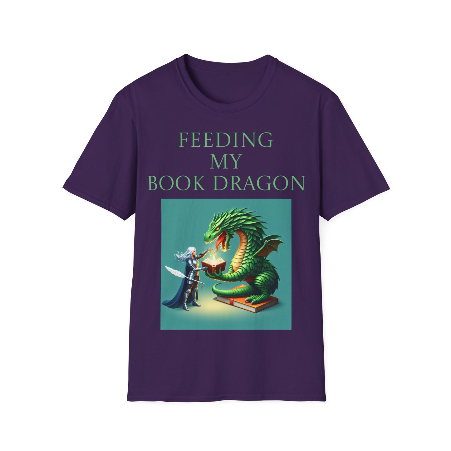 Unisex -Inspired T-Shirt - "Book Dragon" - Perfect for Book Lovers - The Dreamer's Bookshop.