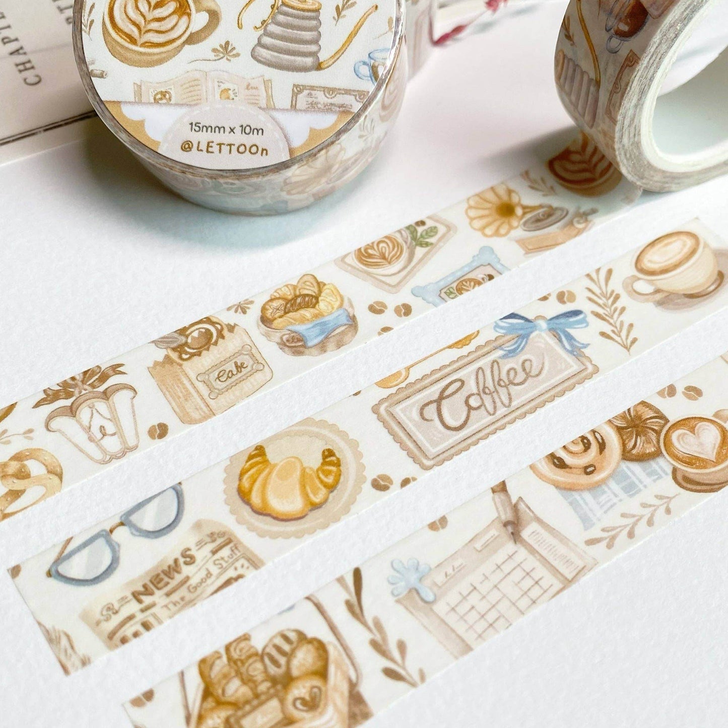 LETTOOn - Washi Tape - Gezellig café - The Dreamer's Bookshop.