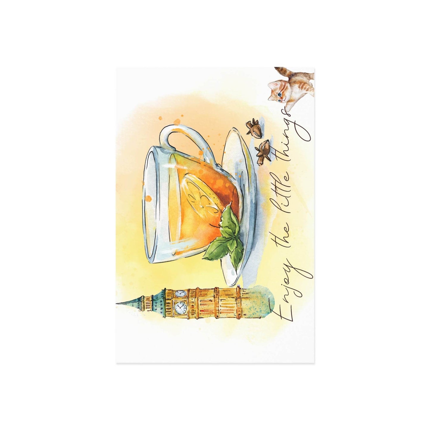 The Dreamer's Bookshop "English Tea" Enjoy the Little Things Card - The Dreamer's Bookshop.