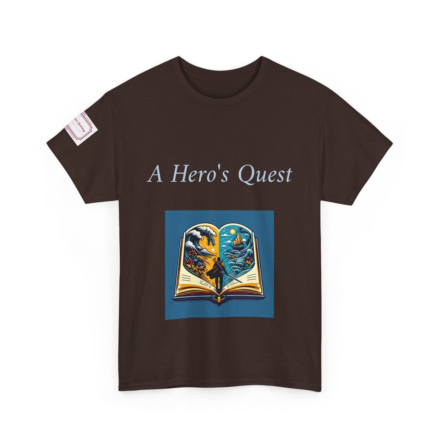 Adventure - Graphic Unisex Heavy Cotton Tee - Hero's Quest - The Dreamer's Bookshop.
