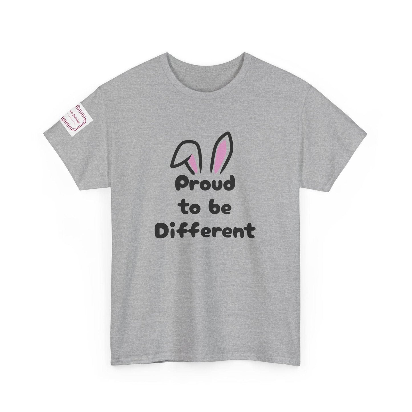Proud to be Different Unisex Heavy Cotton Tee - Fun & Inclusive Graphic T-Shirt - The Dreamer's Bookshop.