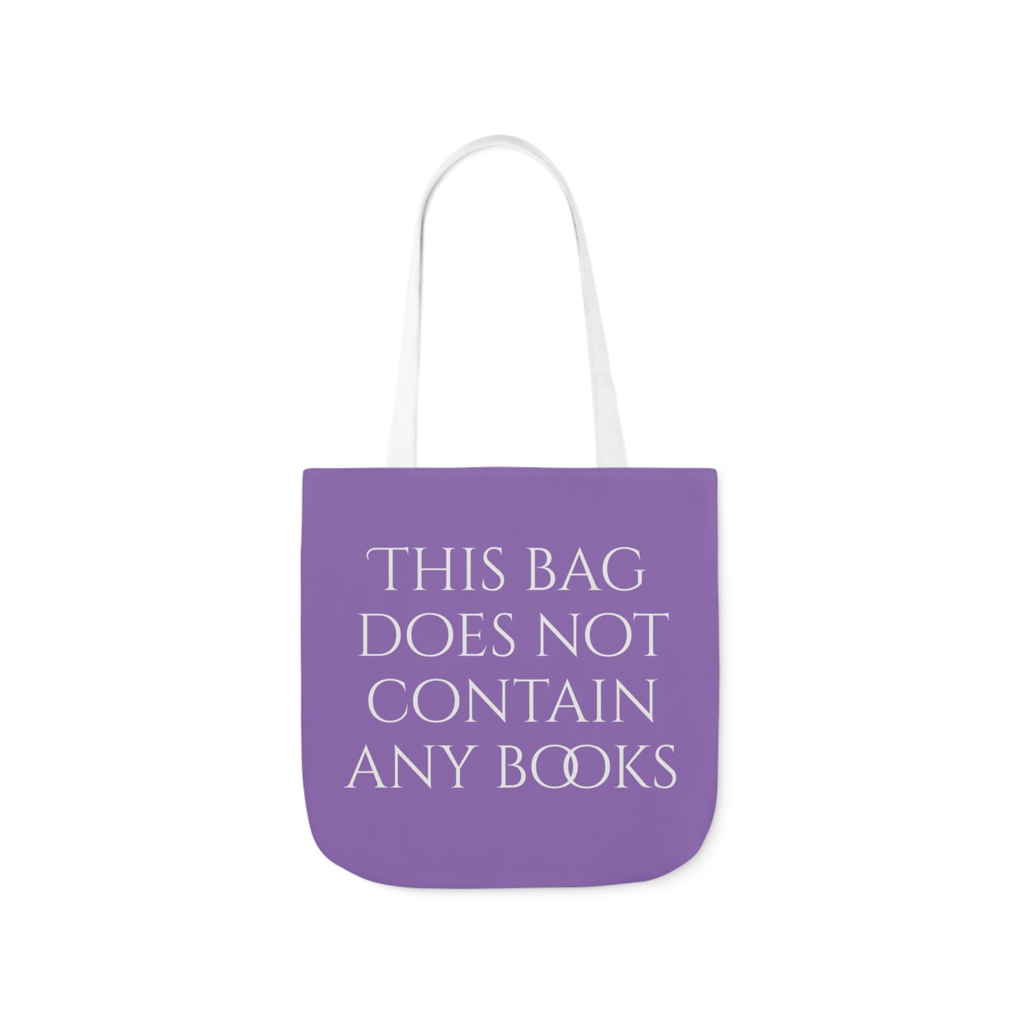 Funny Canvas Tote Bag - "This Bag Does Not Contain Any Books" - 5-Color Straps - The Dreamer's Bookshop.