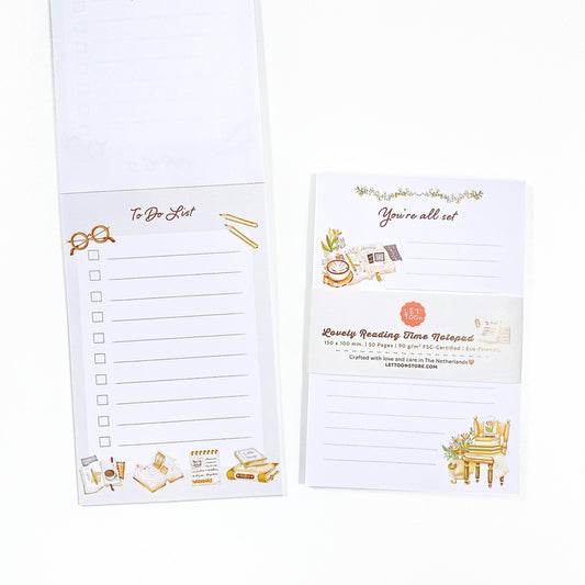 LETTOOn - Heerlijke leestijd - Notepad - The Dreamer's Bookshop.