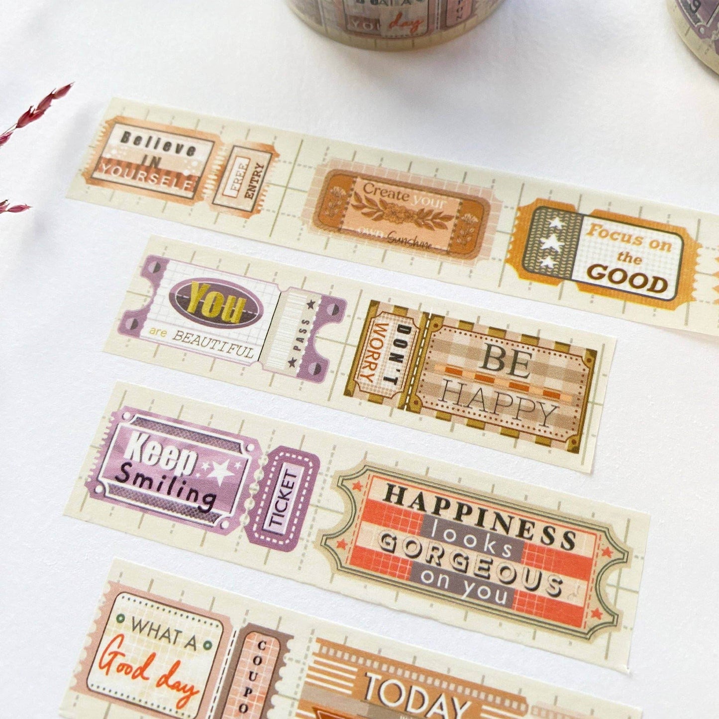 LETTOOn - Washi Tape - Positive Vibes - The Dreamer's Bookshop.