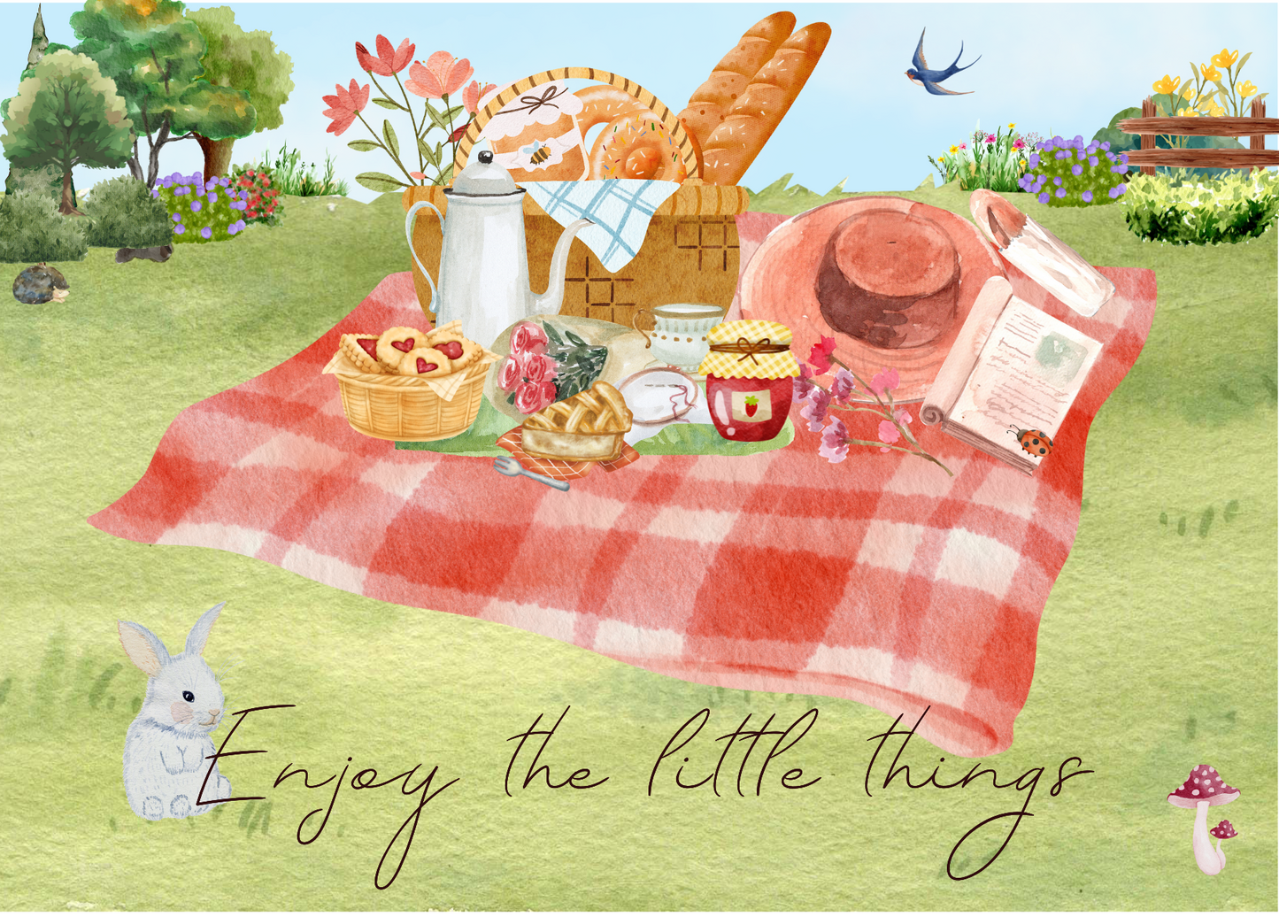 The Dreamer's Bookshop "Picknick" Enjoy Little Things Card - The Dreamer's Bookshop.