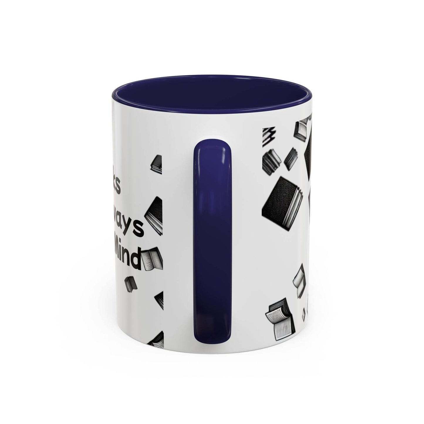 Books on My Mind Accent Coffee Mug - Perfect for Readers - The Dreamer's Bookshop.