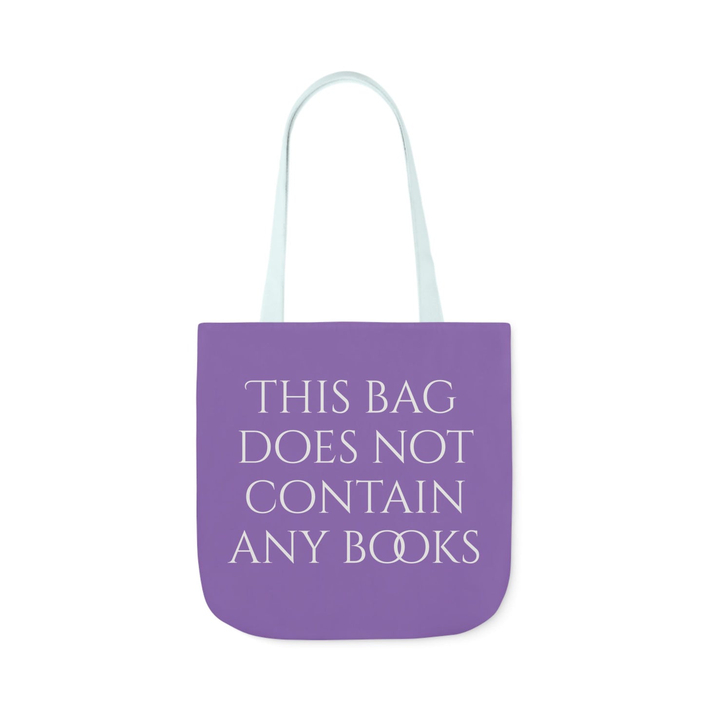 Funny Canvas Tote Bag - "This Bag Does Not Contain Any Books" - 5-Color Straps - The Dreamer's Bookshop.