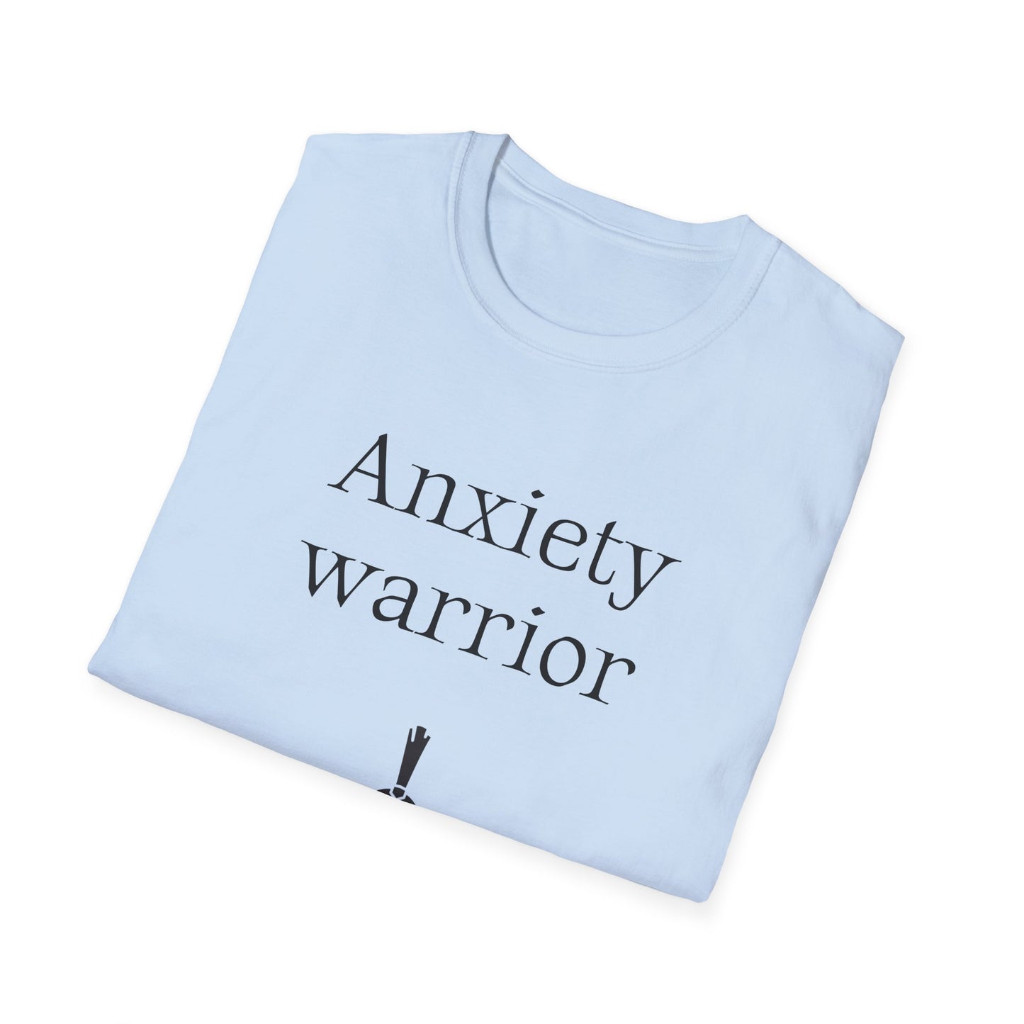 Anxiety Warrior Unisex Softstyle T-Shirt - Empowering Graphic Tee for Mental Health Awareness