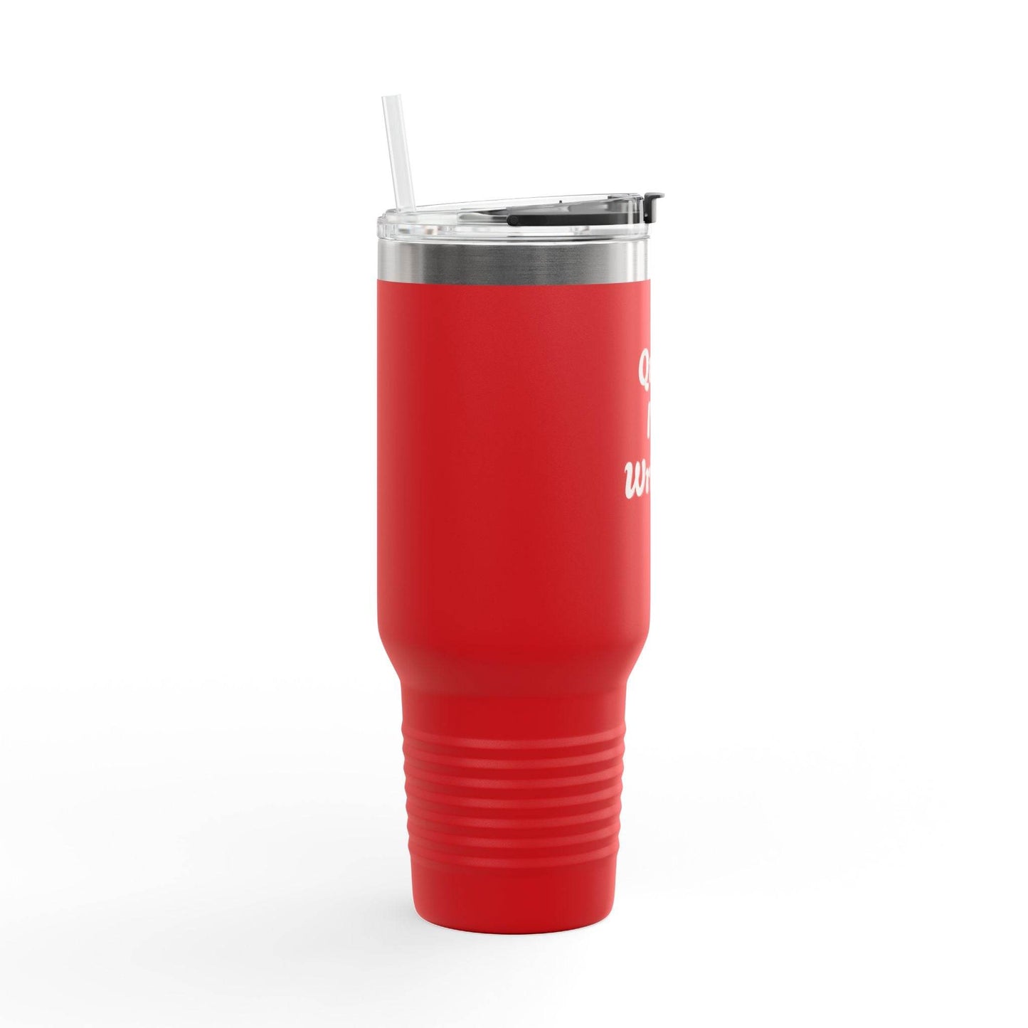 Quiet I'm Writing Insulated Travel Mug - 40oz Red Coffee Cup - The Dreamer's Bookshop.