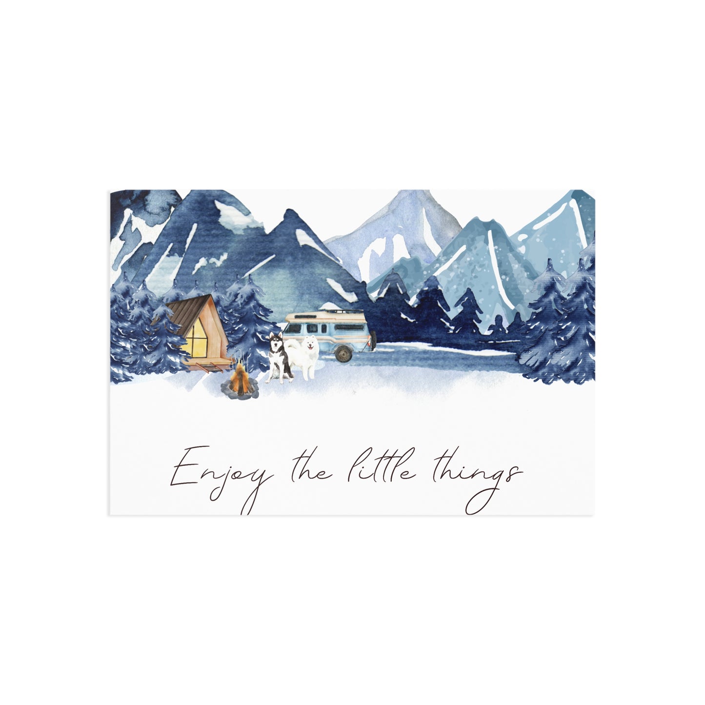 The Dreamer's Bookshop "Mountains" Enjoy the Little Things Card - The Dreamer's Bookshop.