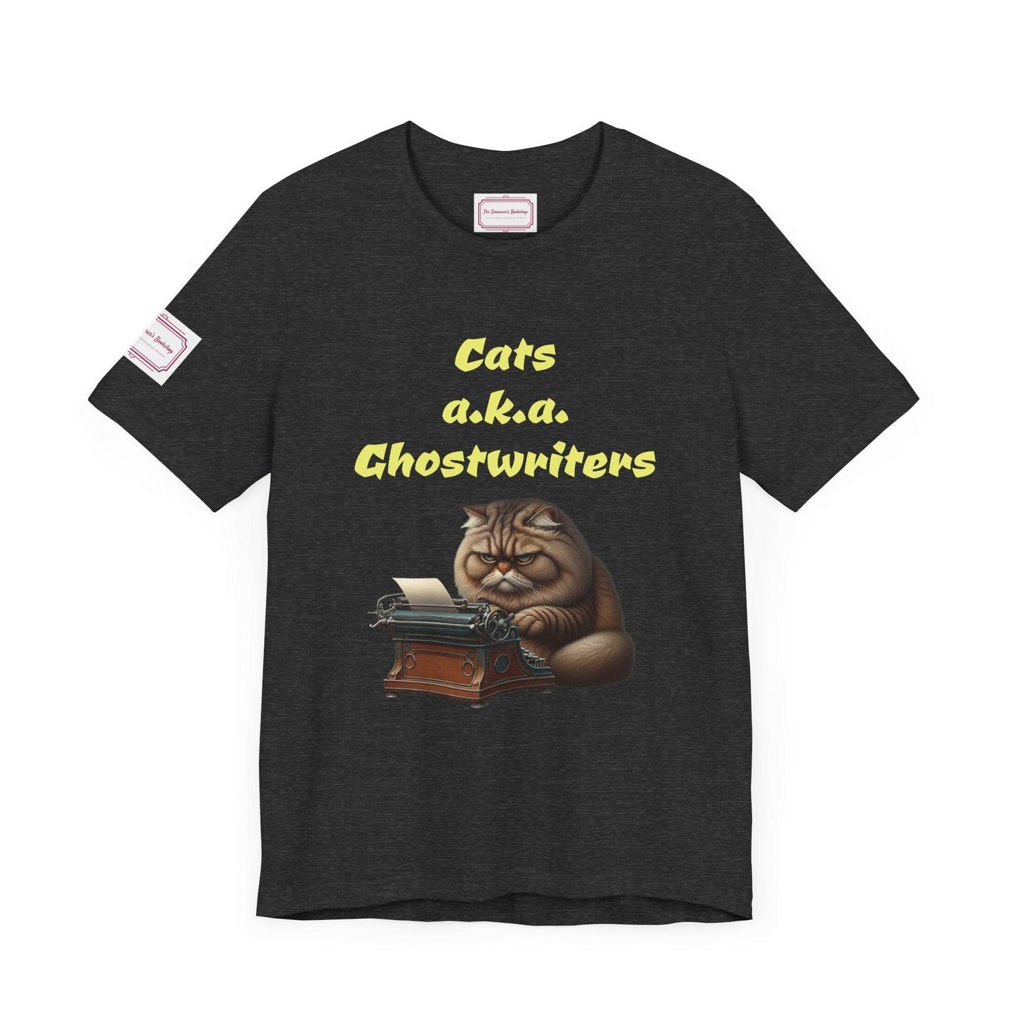 Cats Ghostwriters Tee - Fun Short Sleeve Shirt for Writers & Book Lovers - The Dreamer's Bookshop.