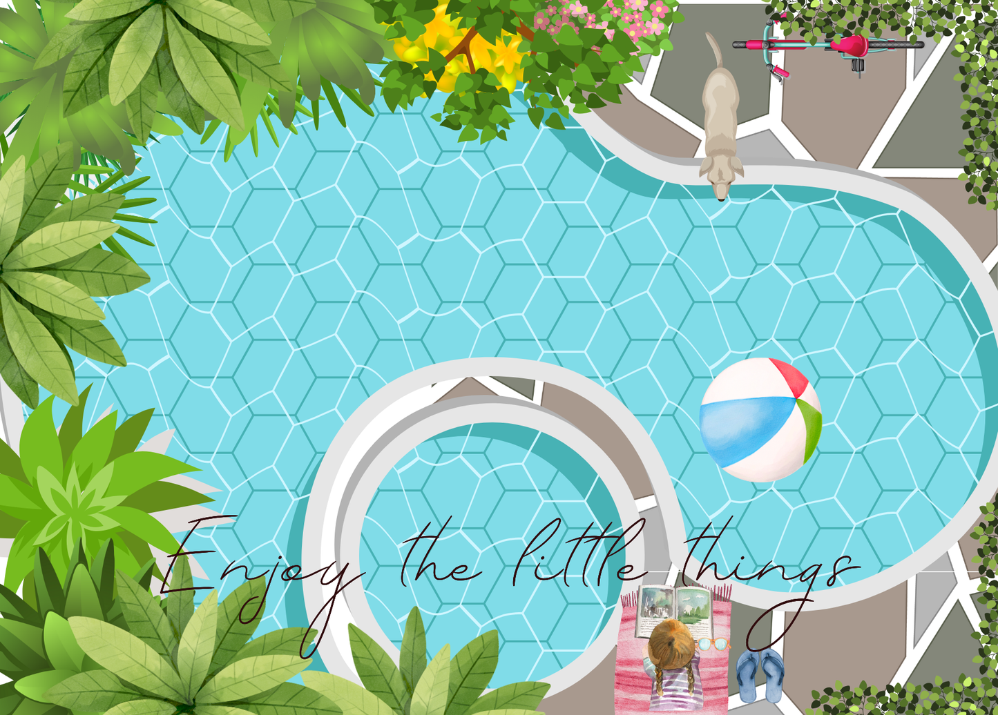 The Dreamer's Bookshop "Poolday" Enjoy Little Things Card - The Dreamer's Bookshop.