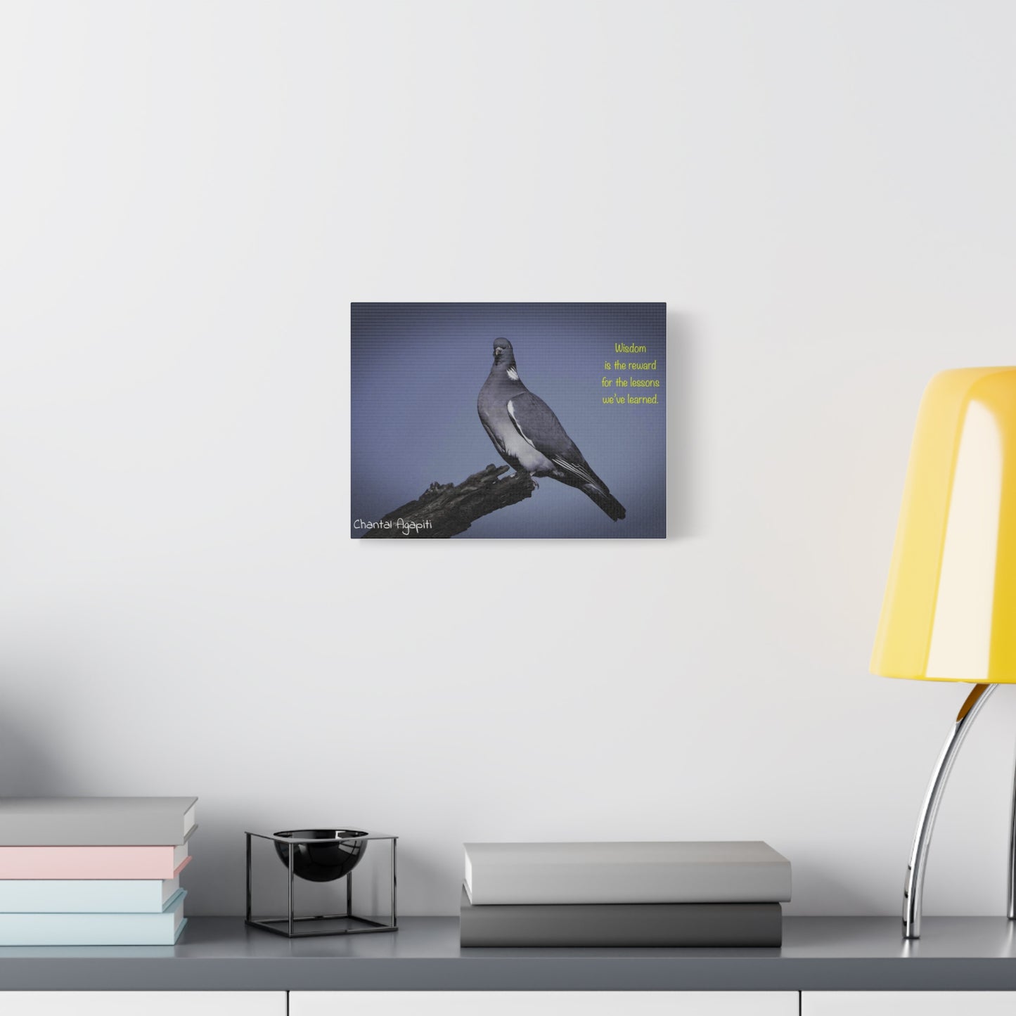 Inspirational Bird Canvas Art - "Wisdom is the Reward" - The Dreamer's Bookshop.