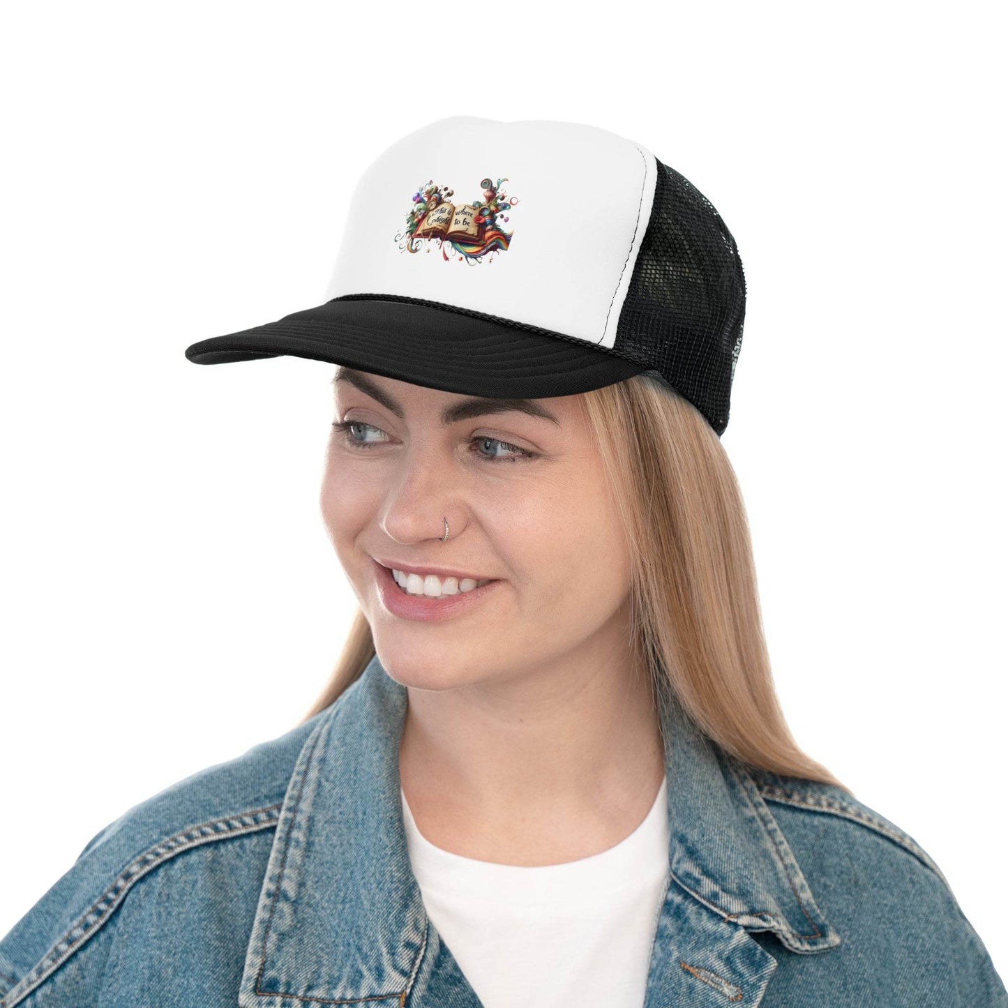 Colorful Inspirational Trucker Cap - ''This is where I ought to be'' Design - The Dreamer's Bookshop.