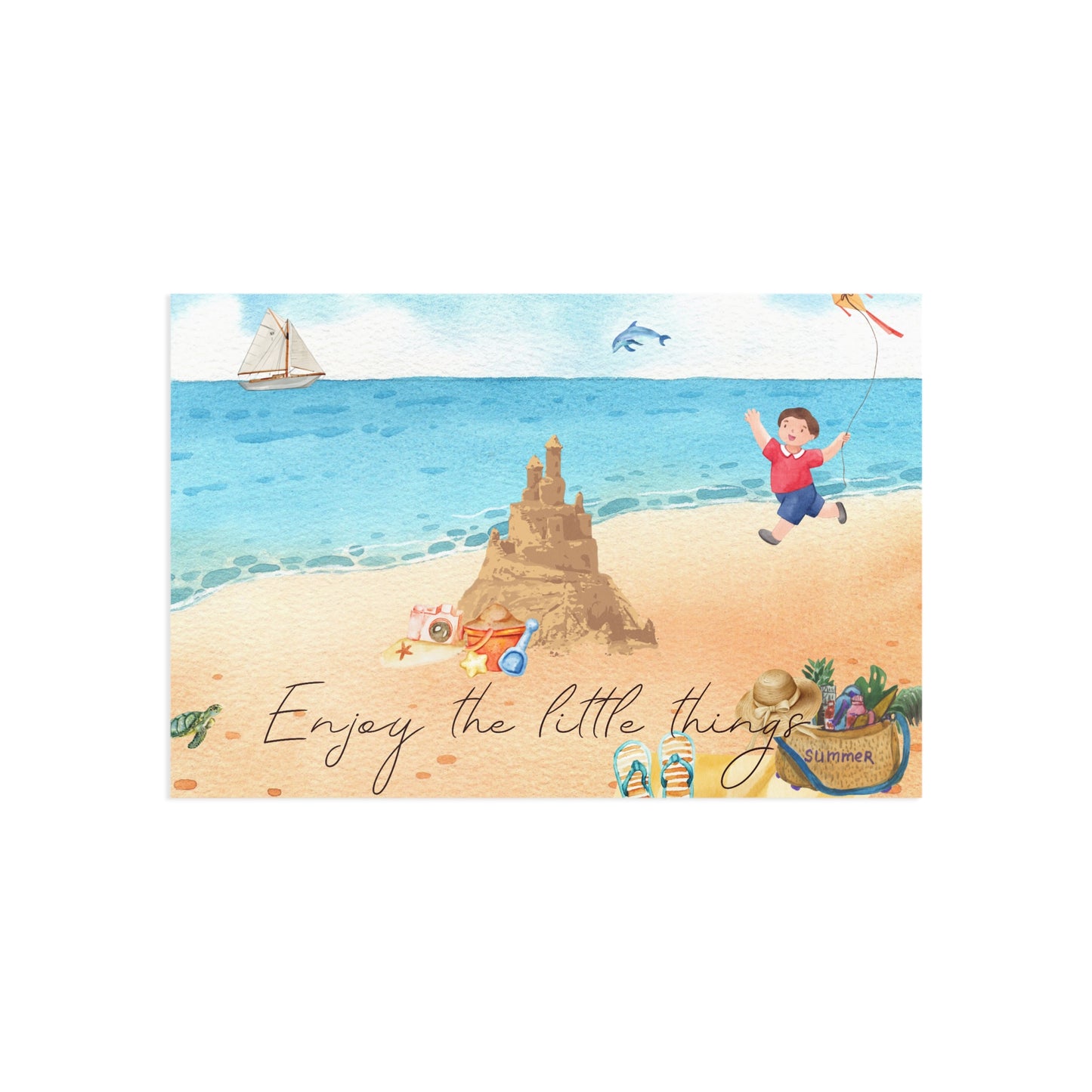 The Dreamer's Bookshop "Summer Holiday" Enjoy the Little Things Card - The Dreamer's Bookshop.