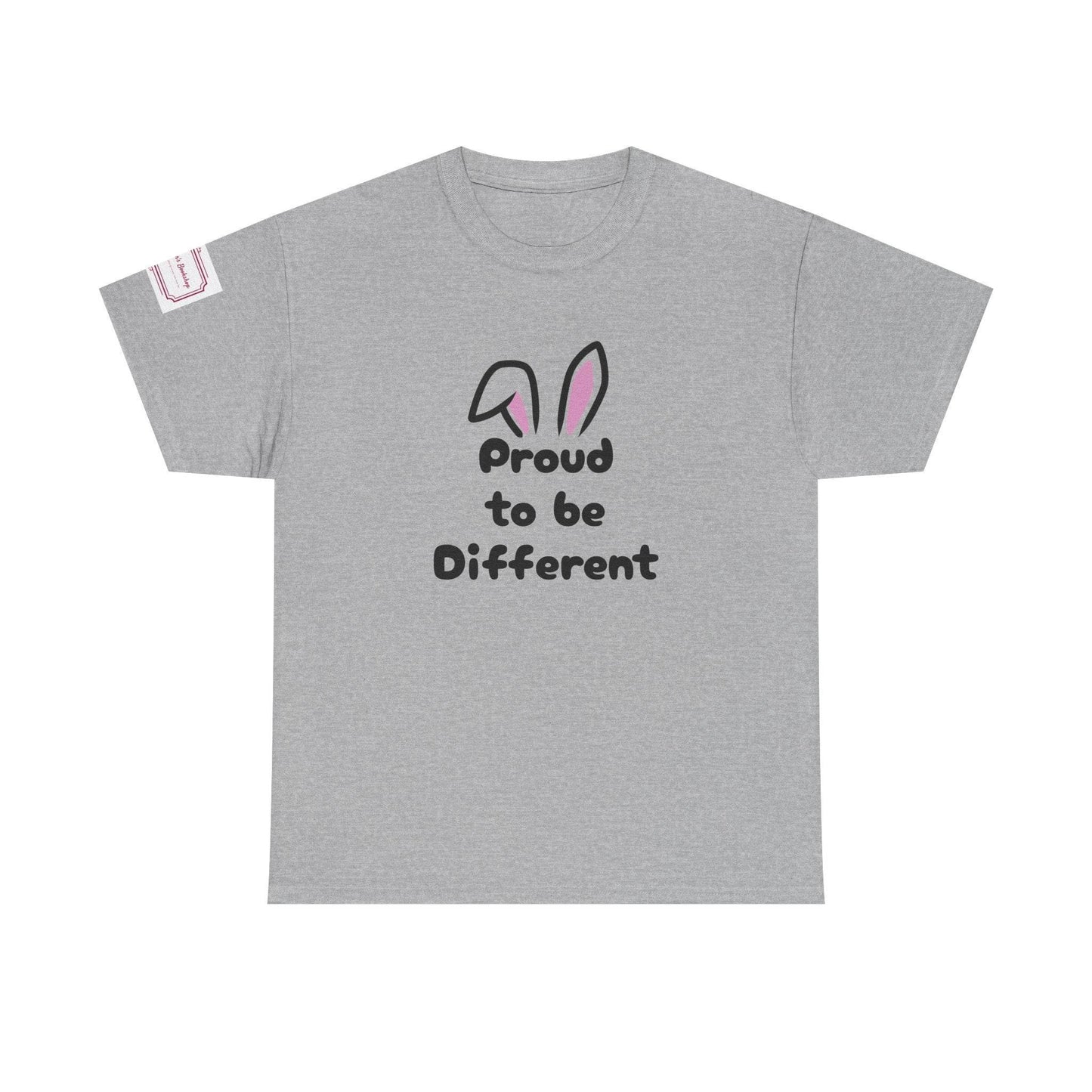 Proud to be Different Unisex Heavy Cotton Tee - Fun & Inclusive Graphic T-Shirt - The Dreamer's Bookshop.