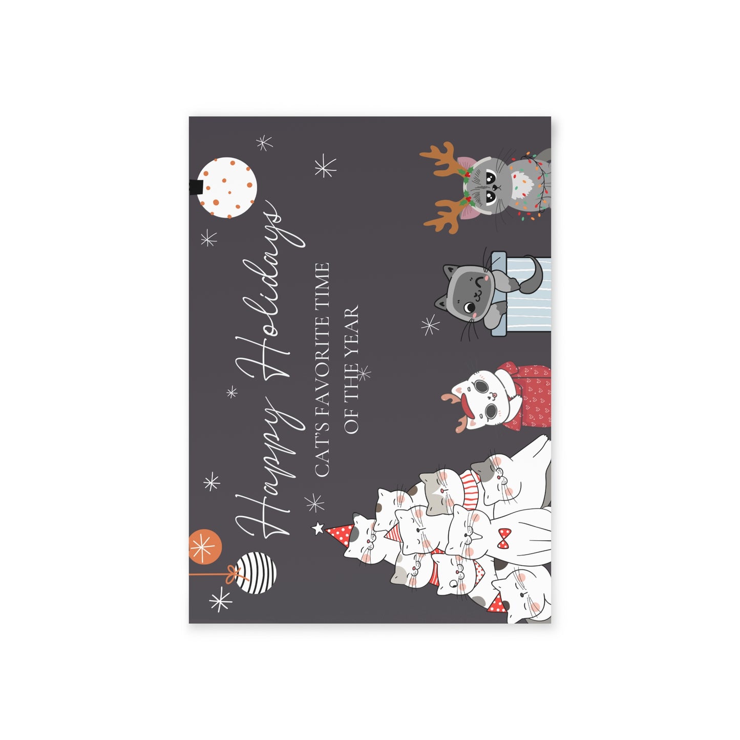 The Dreamer's Bookshop "Cat's Grey XMas" Cute Christmas Cards