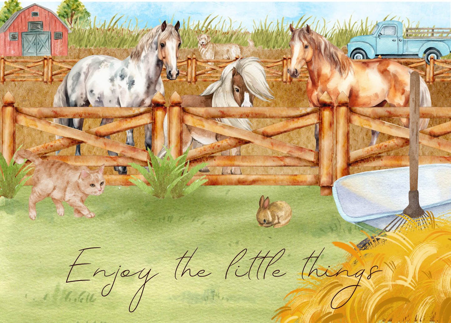 The Dreamer's Bookshop "Horse Stable" Enjoy Little Things Card - The Dreamer's Bookshop.