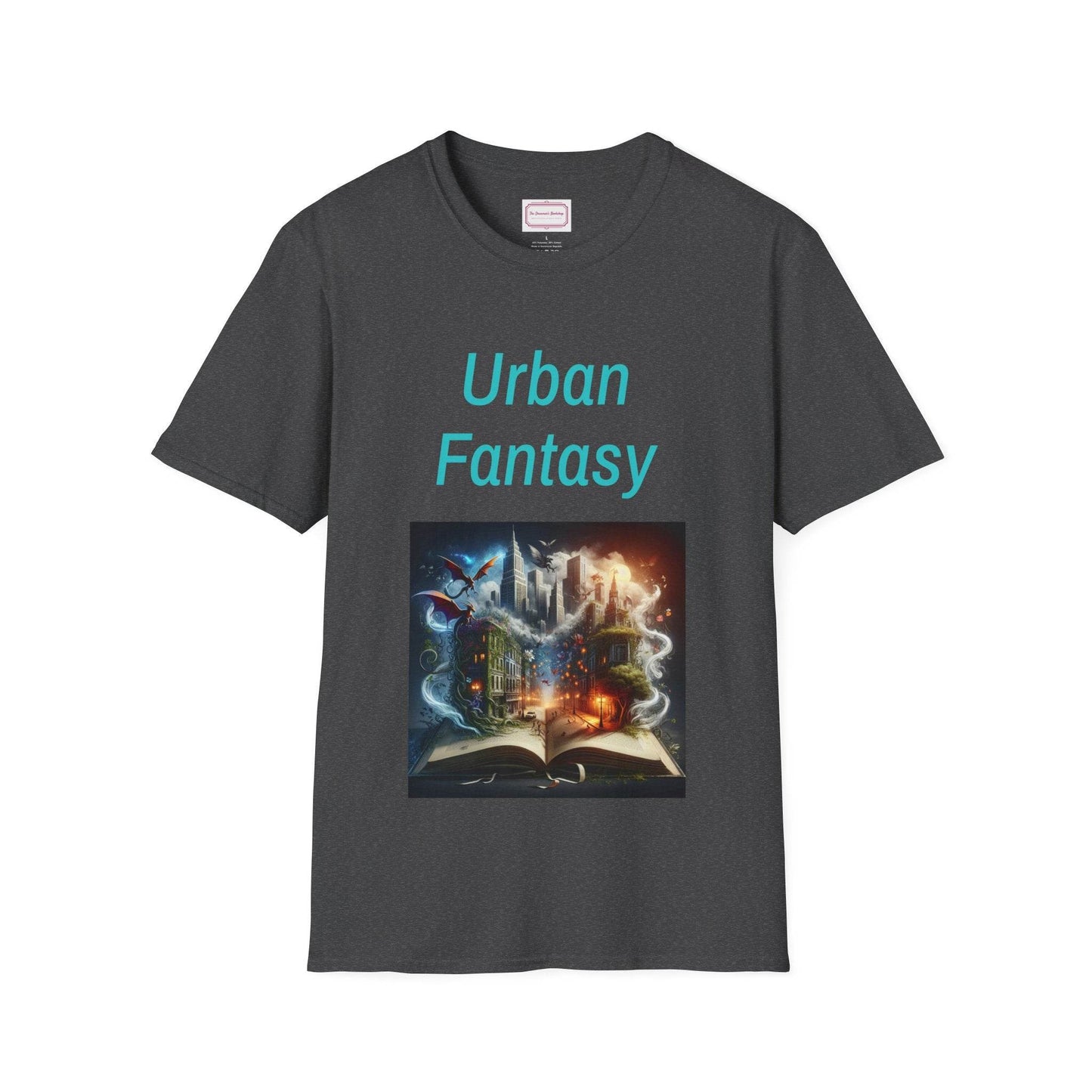 Urban Fantasy Unisex Softstyle T-Shirt - Creative Graphic Tee for Readers and Dreamers - The Dreamer's Bookshop.
