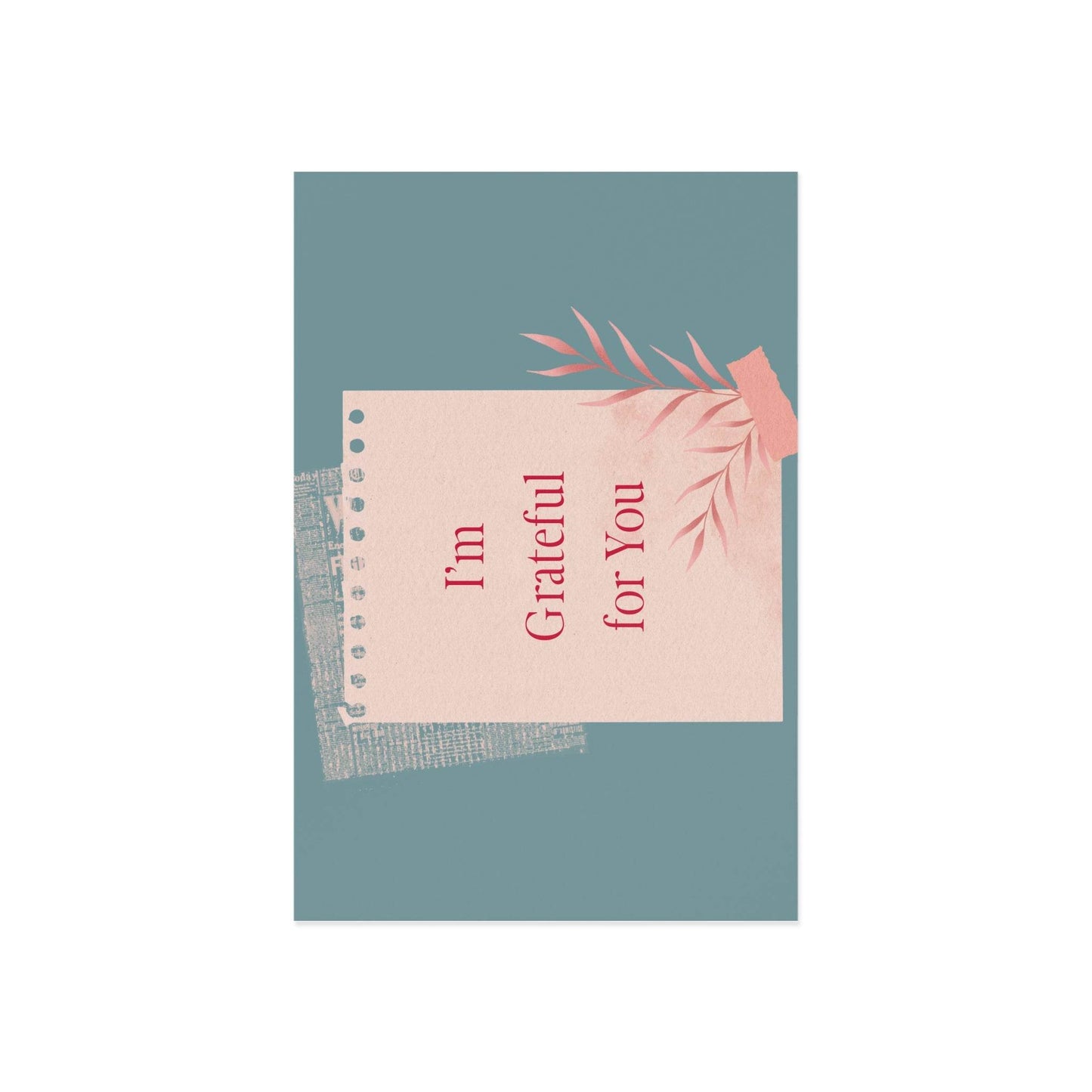 The Dreamer's Bookshop Appreciation "I'm Grateful for You" Print Card - The Dreamer's Bookshop.