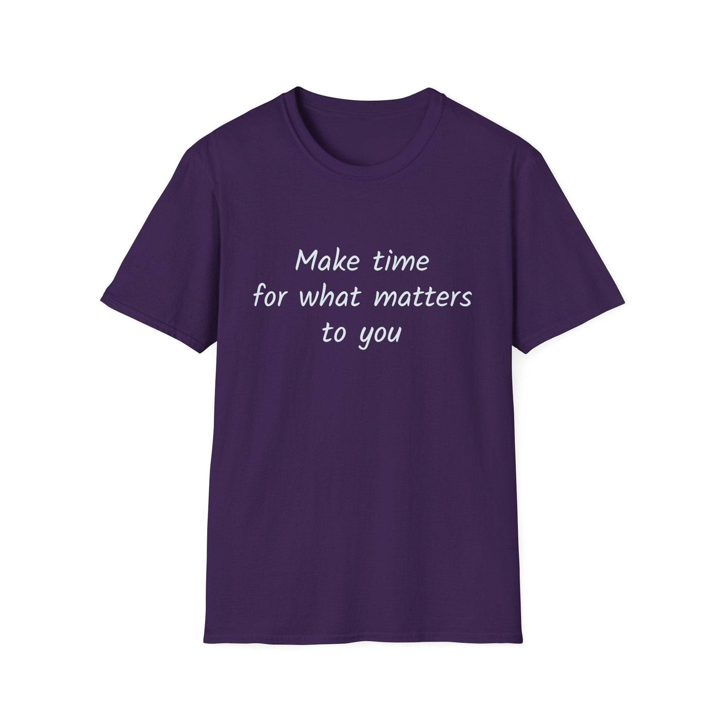 Inspirational Quote Unisex Softstyle T-Shirt - Make Time - The Dreamer's Bookshop.