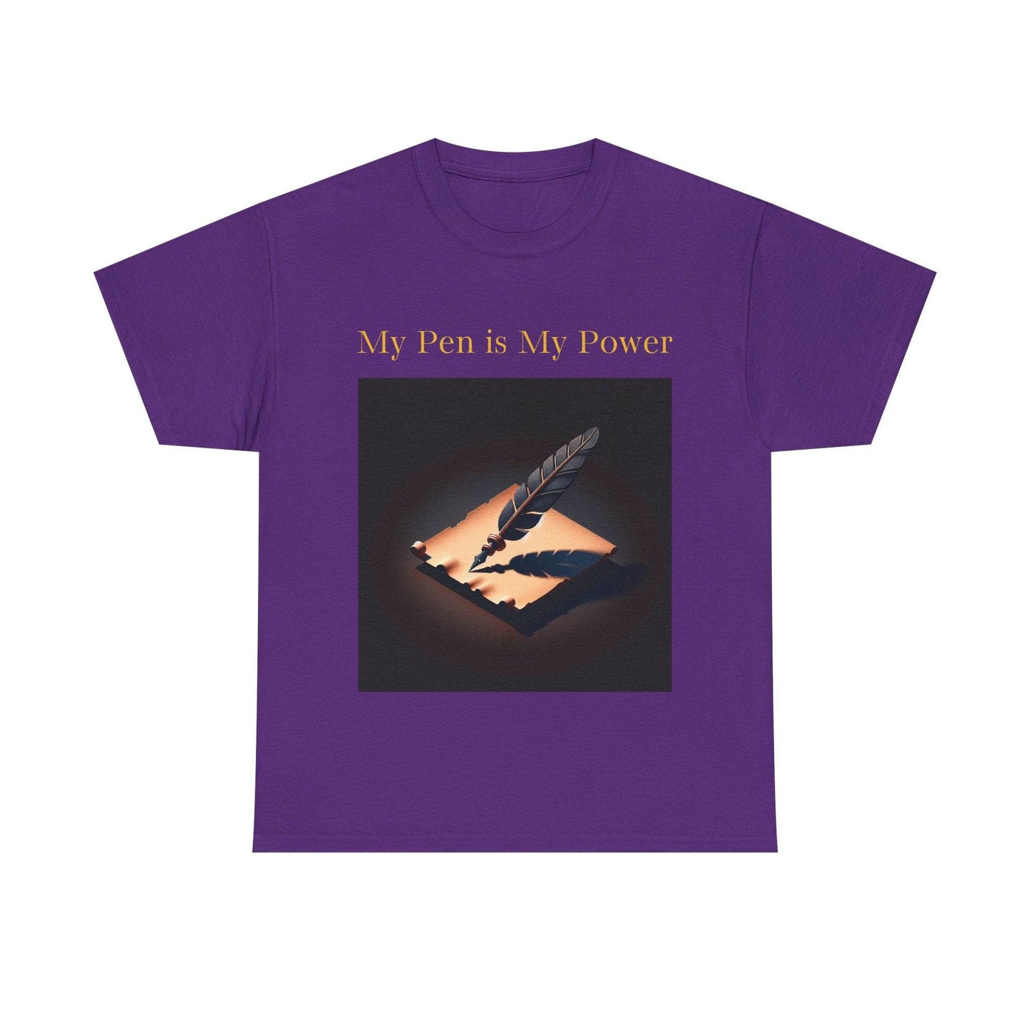 My Pen is My Power Unisex Heavy Cotton Tee - Creative Writer's Apparel - The Dreamer's Bookshop.