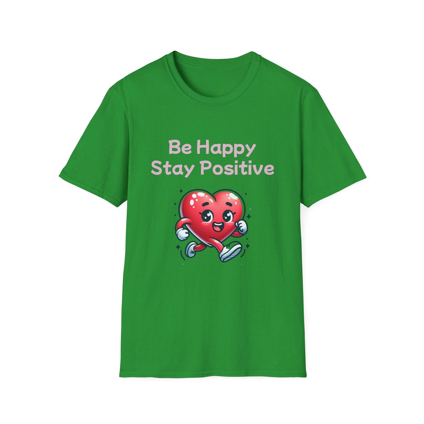 Be Happy Stay Positive Graphic T-Shirt for Optimism Lovers - The Dreamer's Bookshop.