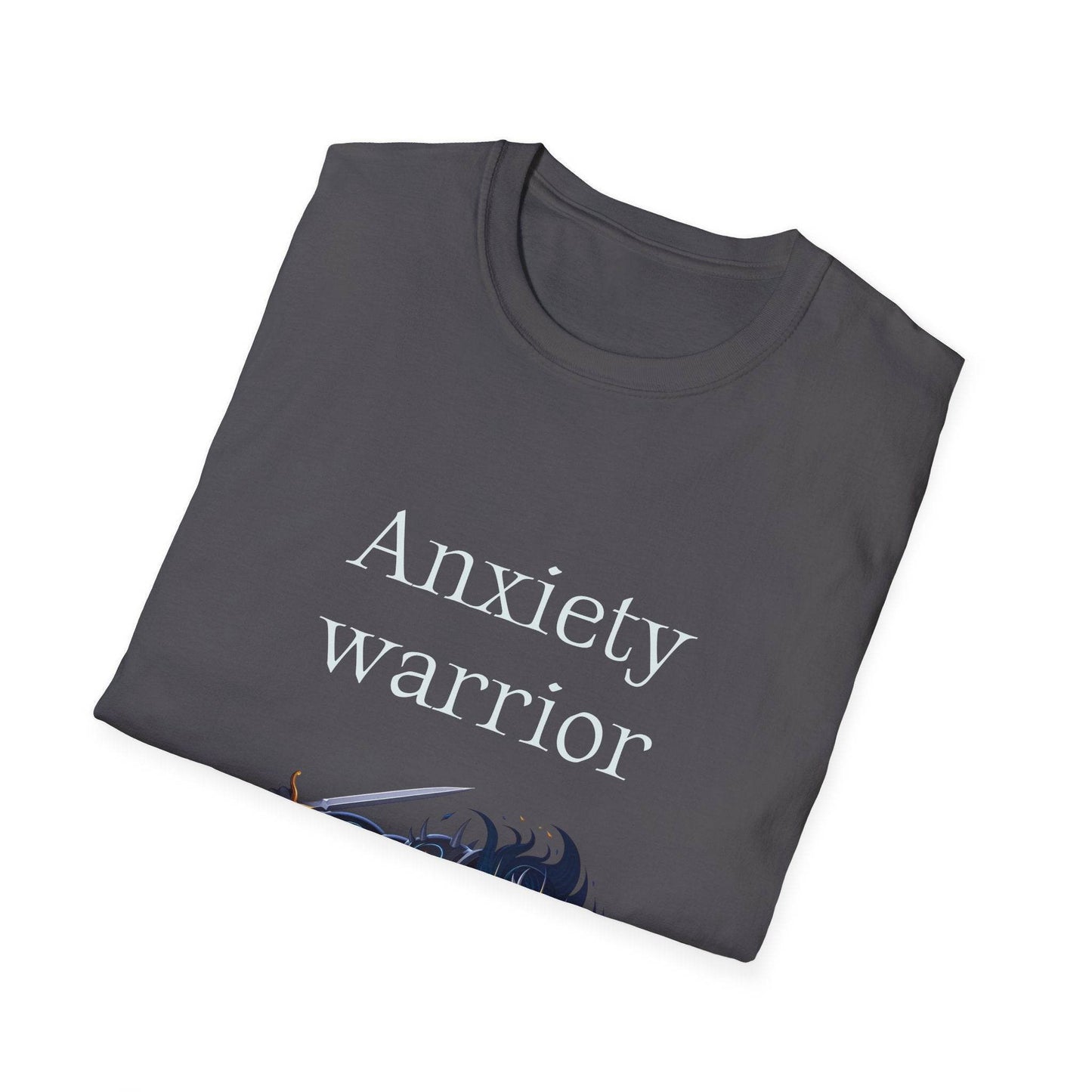 Anxiety Warrior Unisex Softstyle T-Shirt - Empower Your Battle - The Dreamer's Bookshop.