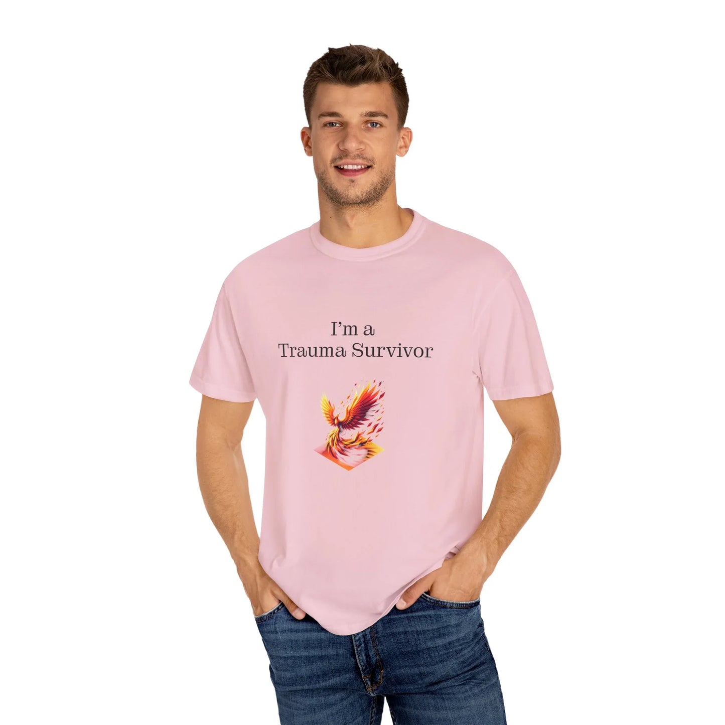 Trauma Survivor Unisex Garment-Dyed T-Shirt - Empowering Supportive Apparel - The Dreamer's Bookshop.