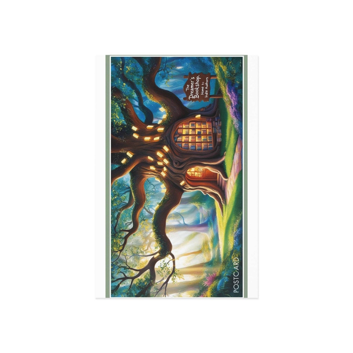 The Dreamer's Bookshop - Tree and Books Card - The Dreamer's Bookshop.