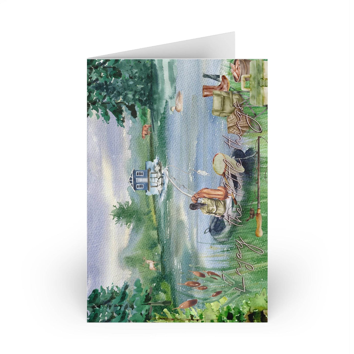 The Dreamer's Bookshop "Fishing" Enjoy the Little Things Card - The Dreamer's Bookshop.