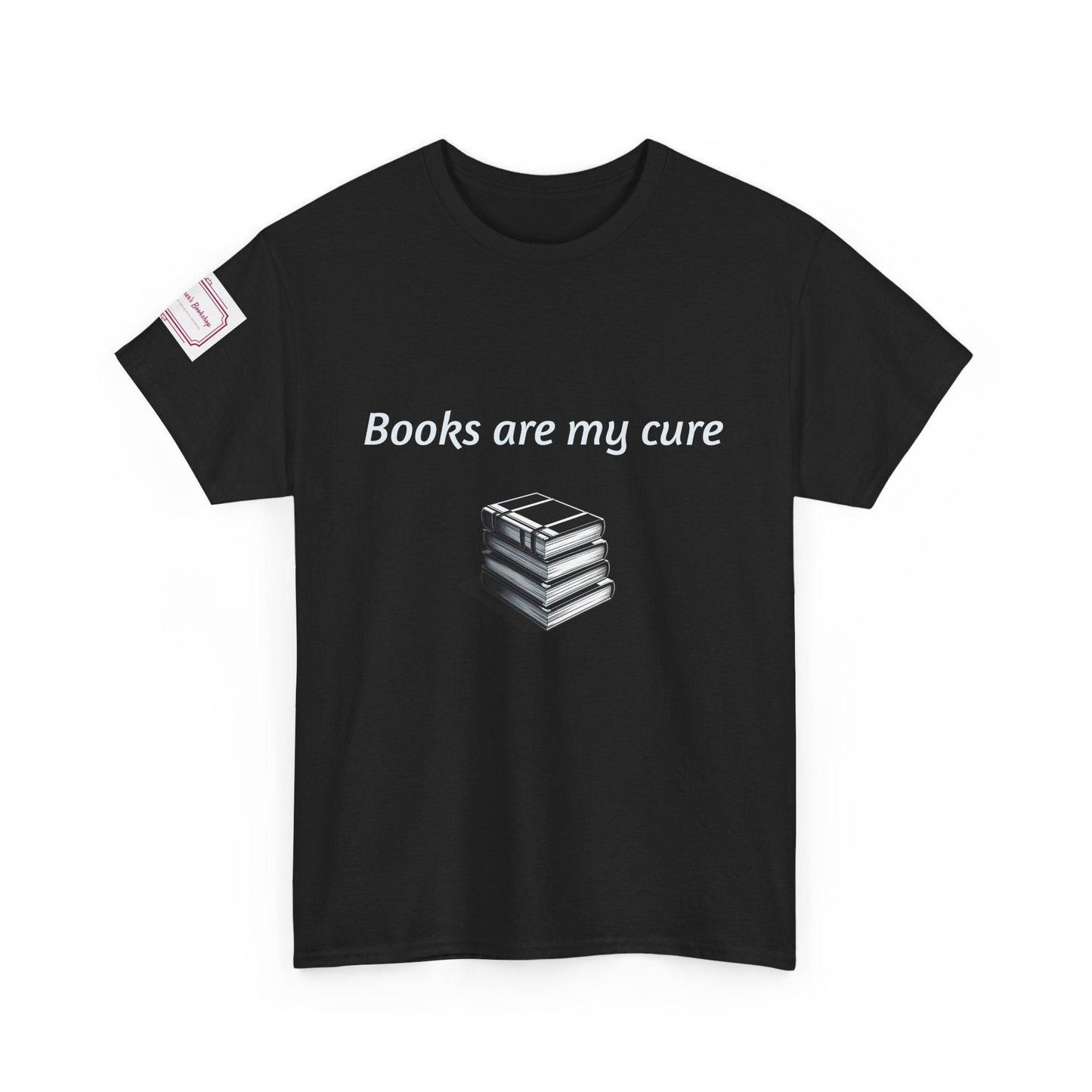 Books are my cure - Inspirational Unisex Heavy Cotton Tee - The Dreamer's Bookshop.
