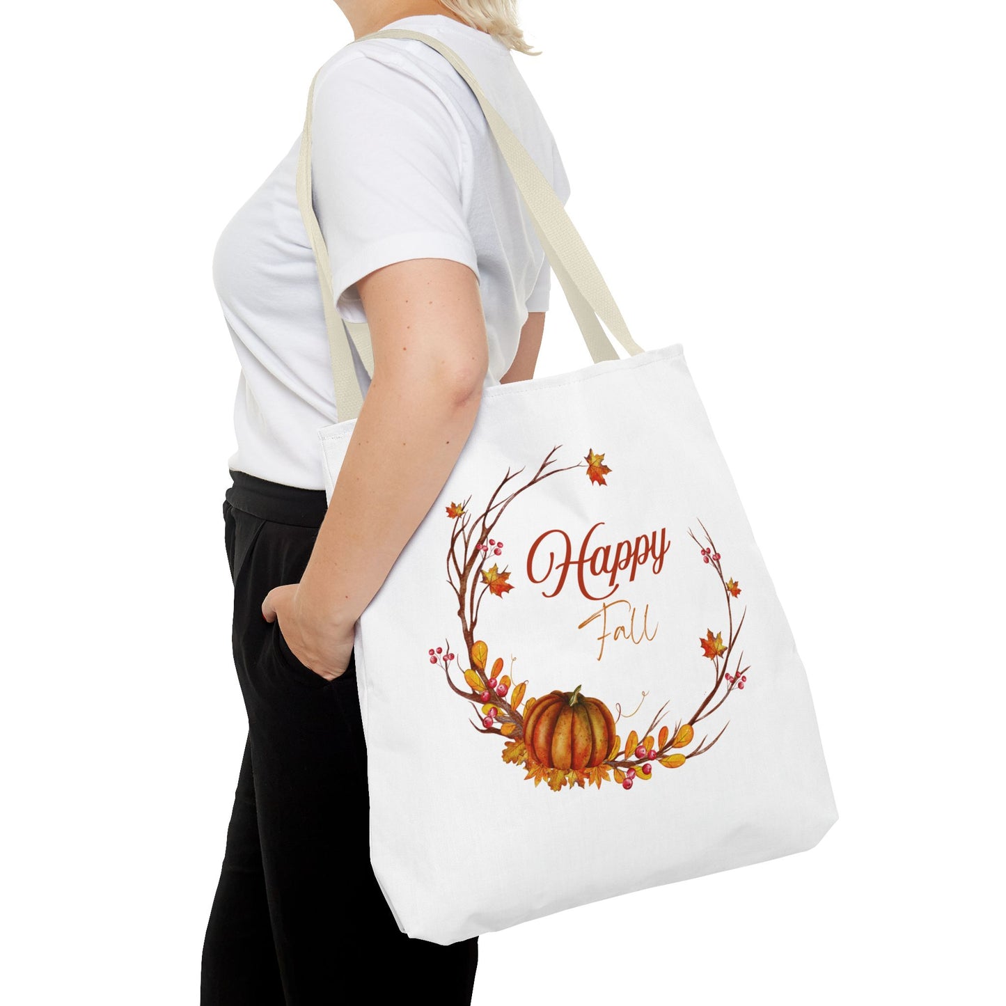 Happy Fall Tote Bag - Cozy Autumn Design