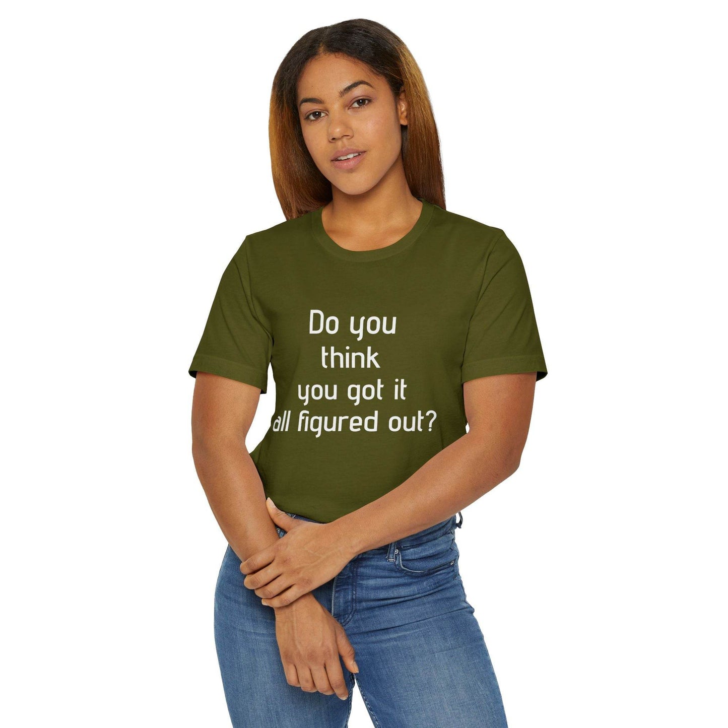 Inspirational Unisex Jersey T-Shirt - Think Again Vibe - The Dreamer's Bookshop.