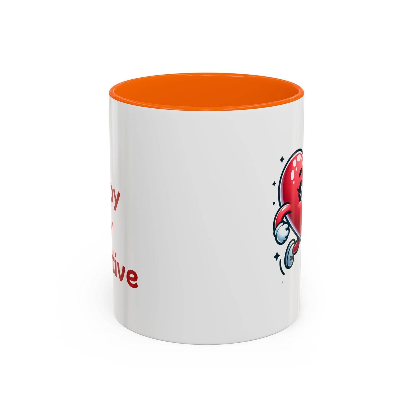 Playful Heart Running Coffee Mug - Cute Gift for Positive Thinkers - The Dreamer's Bookshop.