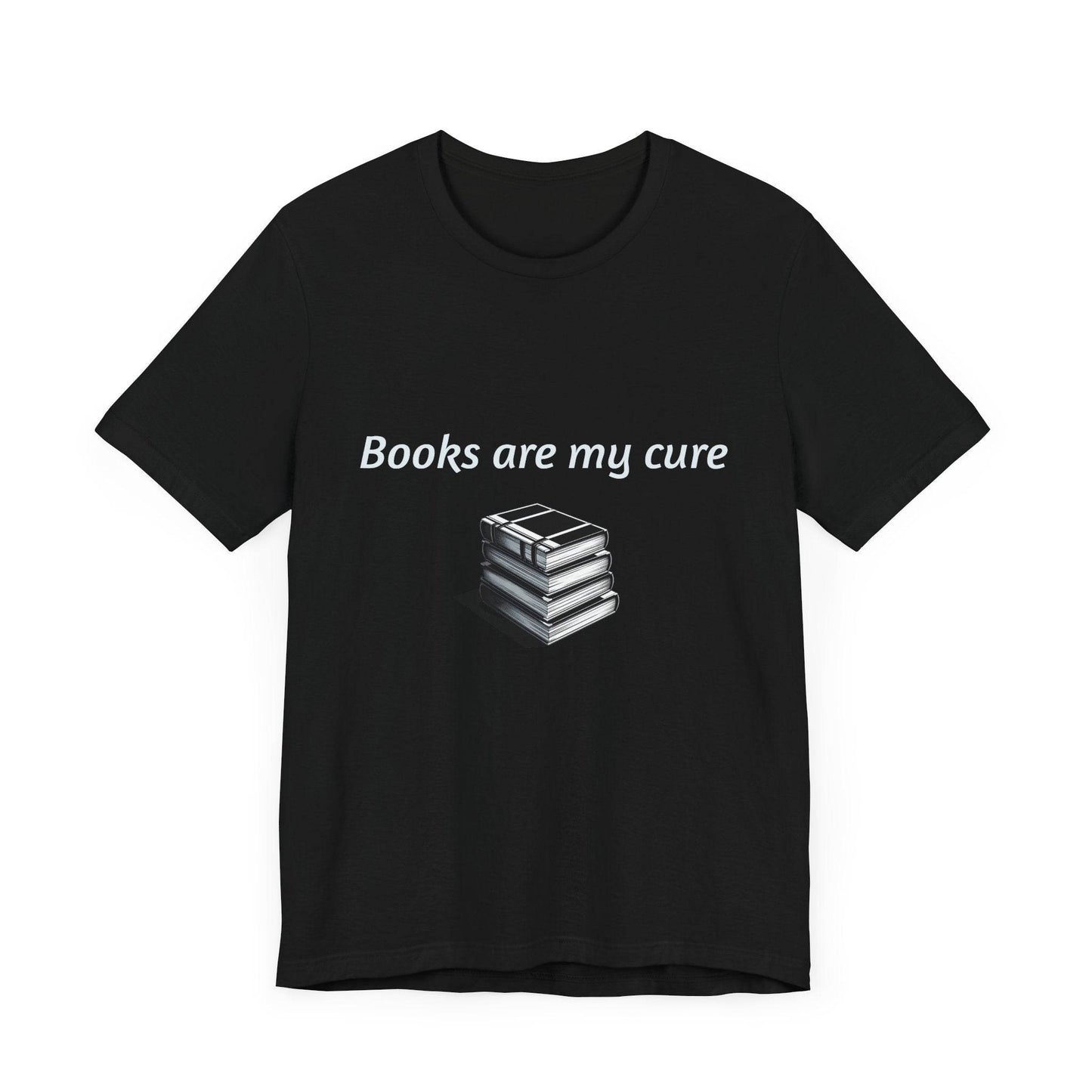 Inspirational Unisex Short Sleeve Tee - Books are my cure - The Dreamer's Bookshop.