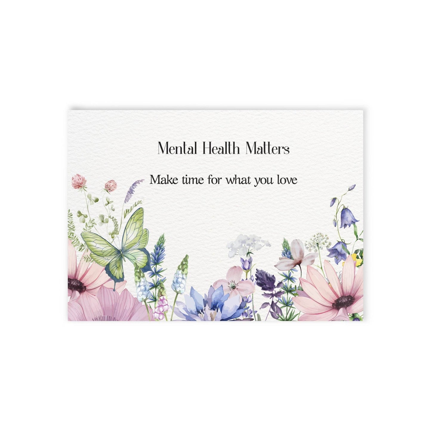 Watercolor "Make Time" Mental Health Matters Art Print - The Dreamer's Bookshop.