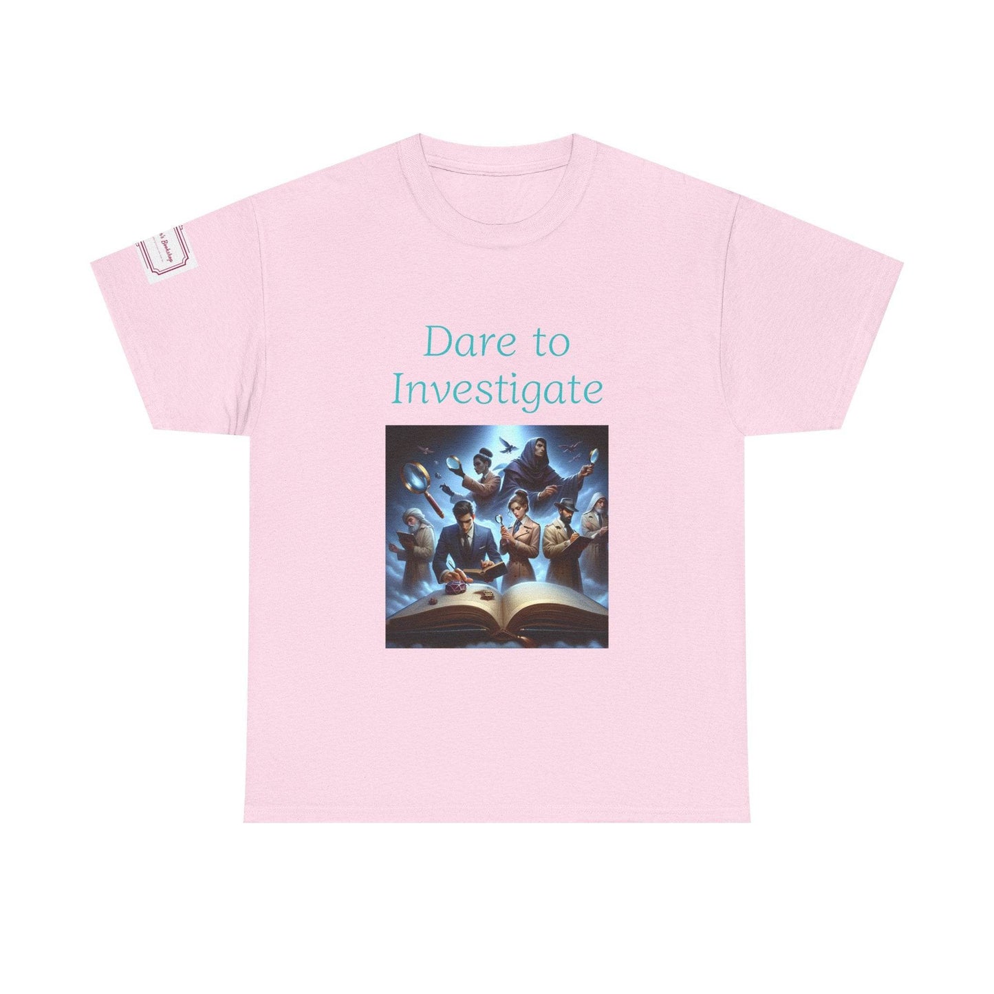 Investigate - Graphic Unisex Heavy Cotton Tee - Crime/Mystery Books - The Dreamer's Bookshop.