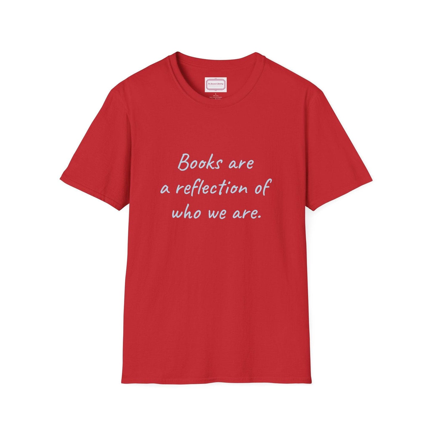 Books Are Reflection Unisex Softstyle T-Shirt - Literary Quote Tee - The Dreamer's Bookshop.