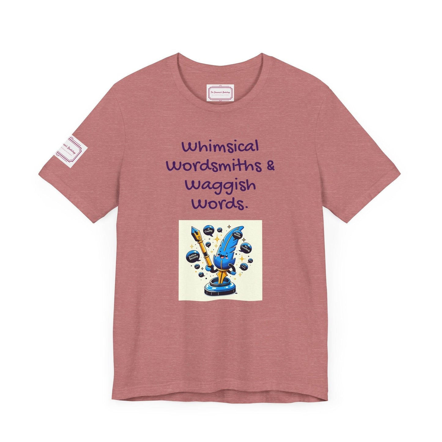 Whimsical Wordsmiths Tee - Fun Short Sleeve Shirt for Writers & Book Lovers - The Dreamer's Bookshop.