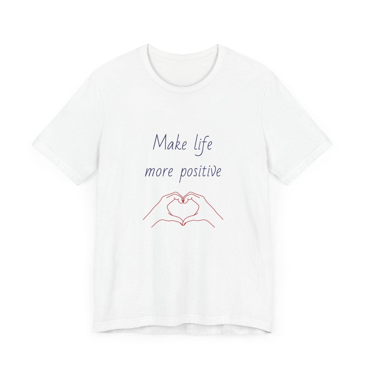 Positive Vibes Unisex Short Sleeve Tee - Make Life More Positive - The Dreamer's Bookshop.