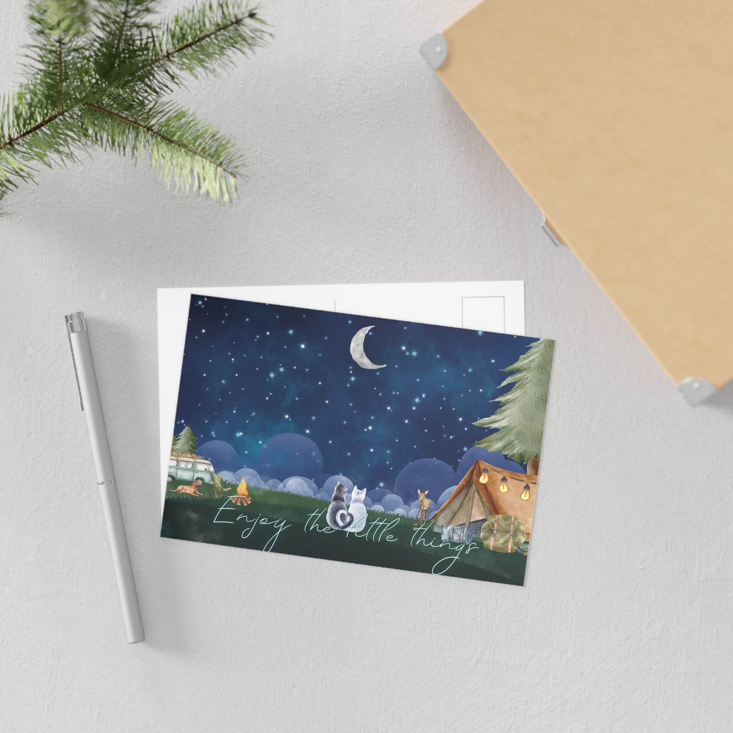 The Dreamer's Bookshop "Camping" Enjoy the Little Things Card - The Dreamer's Bookshop.