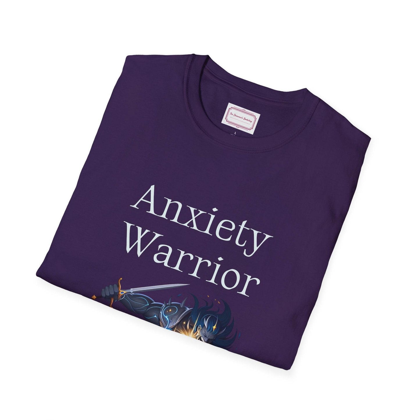 Anxiety Warrior Unisex Softstyle T-Shirt - Embrace Your Battles - The Dreamer's Bookshop.