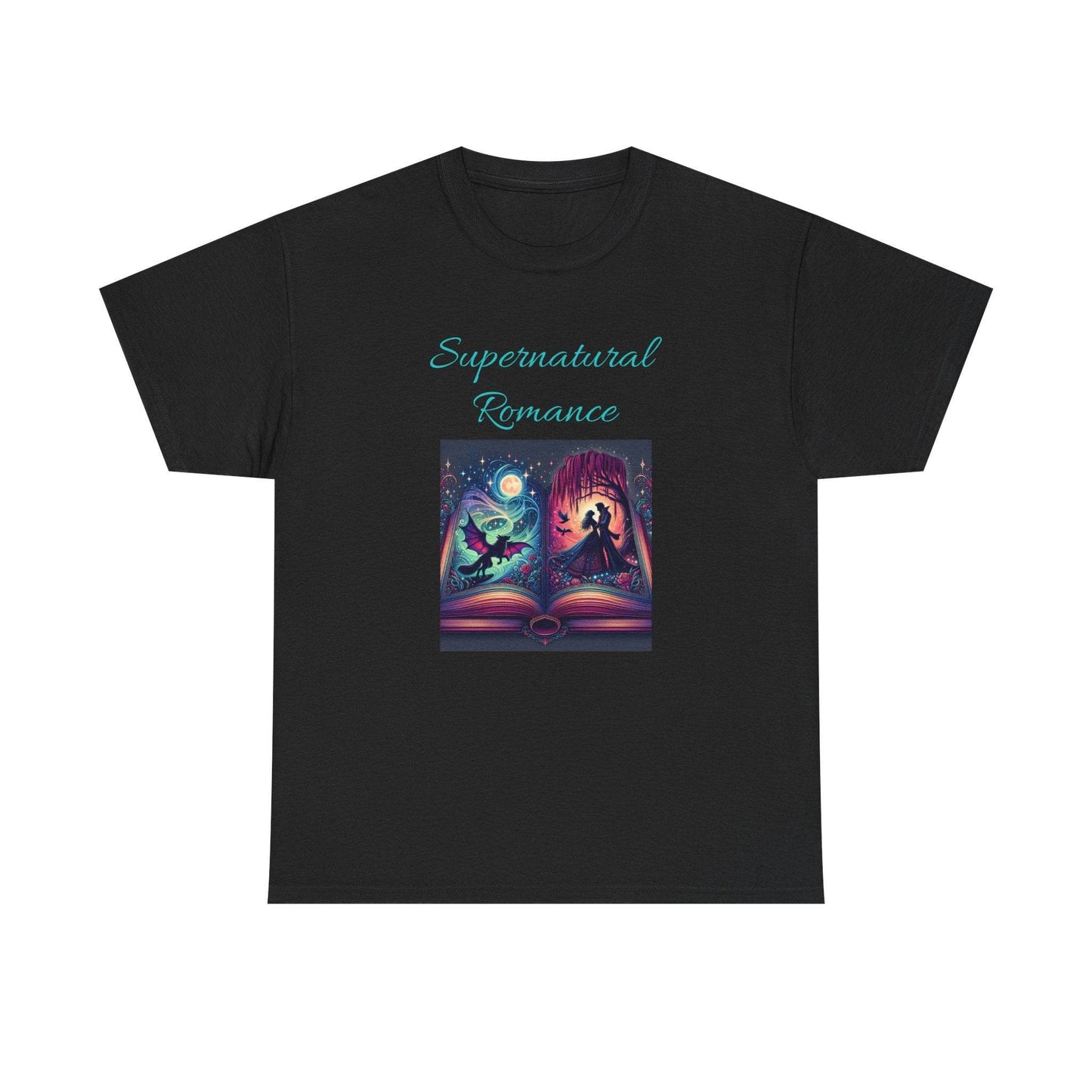 Fiction - Graphic Tee - Unisex Heavy Cotton T-Shirt - Supernatural Romance - The Dreamer's Bookshop.