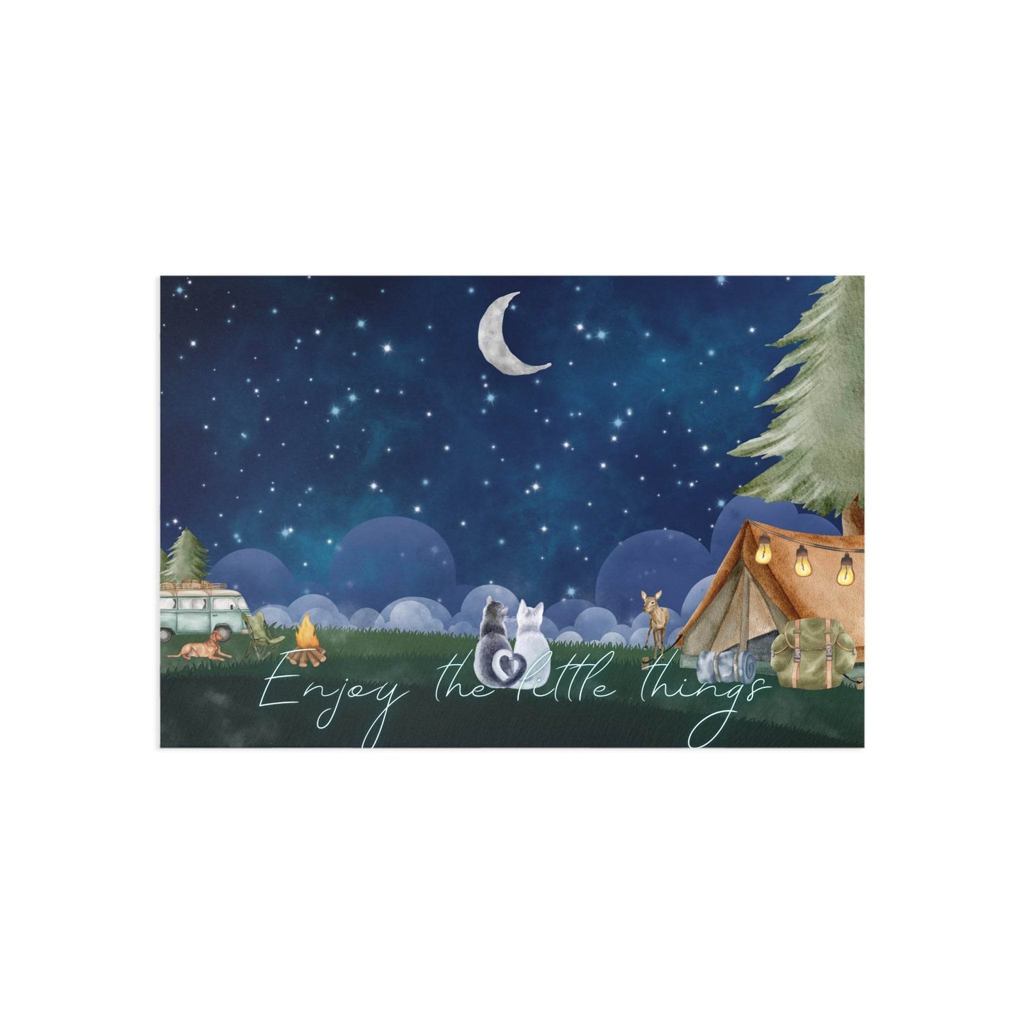 The Dreamer's Bookshop "Camping" Enjoy the Little Things Card - The Dreamer's Bookshop.