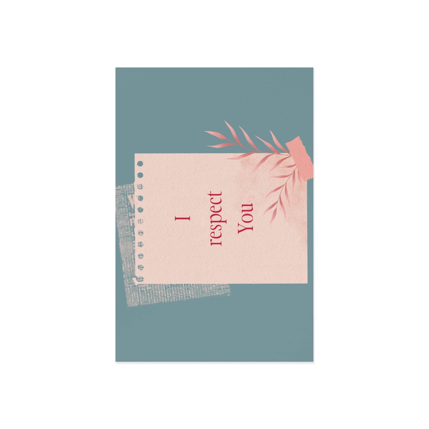 The Dreamer's Bookshop Appreciation "I Respect You" Print Card - The Dreamer's Bookshop.